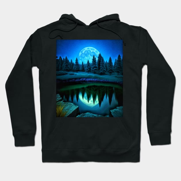 Blue Moon View Hoodie by Izhan's Fashion wear